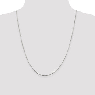 Sterling Silver Oval Box Chain (Style QPE50-24)