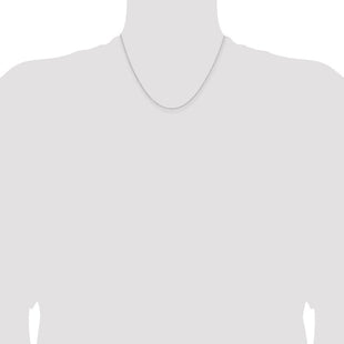 Sterling Silver Rhodium-plated Cable Chain