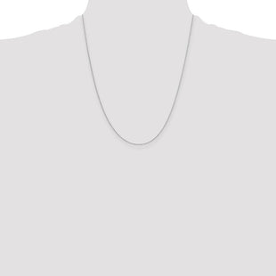 Sterling Silver Rhodium-plated Cable Chain (Style QPE63R-22)