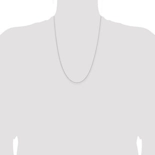Sterling Silver Rhodium-plated Cable Chain