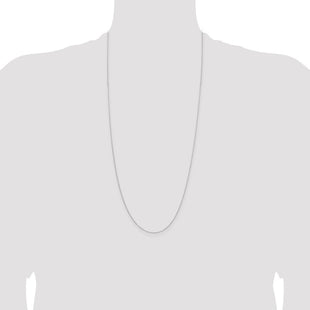 Sterling Silver Rhodium-plated Cable Chain (Style QPE63R-30)
