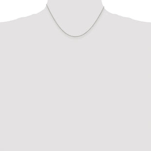 Sterling Silver Rhodium-plated Diamond-cut Long Link Cable Chain (Style QPE68R-16)