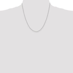 Sterling Silver Diamond-cut Long Link Cable Chain (Style QPE69-20)