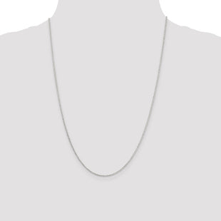 Sterling Silver Diamond-cut Rolo Chain (Style QPE71-24)
