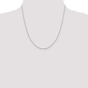 Sterling Silver Flat Link Cable Chain (Style QPE76-20)