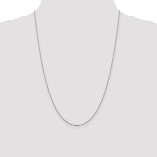 Sterling Silver Diamond-cut Forzantine Cable Chain (Style QPE82-24)