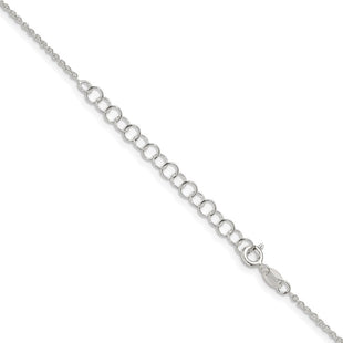 Sterling Silver Forzantine Cable Chain w/2in ext. (Style QPE86E-18)