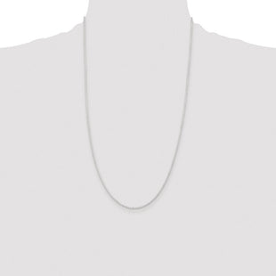 Sterling Silver Diamond-cut Forzantine Cable Chain (Style QPE88-26)