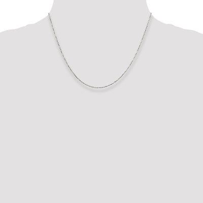 Sterling Silver Twisted Serpentine Chain, 16 x 1.4mm