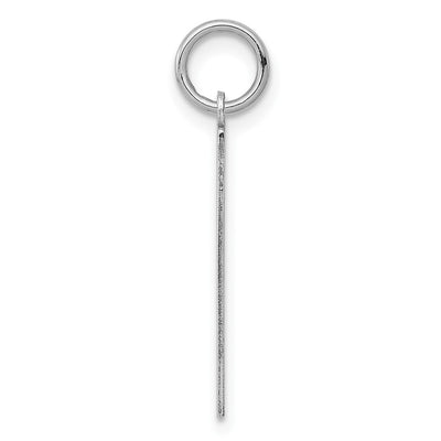 Sterling Silver/Rhodium-plated Polished Number 1 Charm, 24 x 10mm
