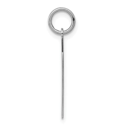 Sterling Silver/Rhodium-plated Polished Number 7 Charm, 24 x 10mm