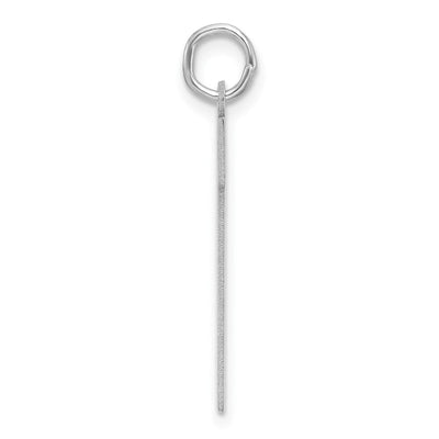 Sterling Silver/Rhodium-plated Polished Number 1 Charm, 27.83 x 5.5mm
