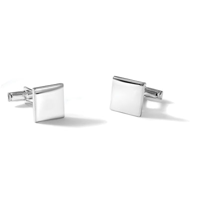 Sterling Silver Polished Square Cuff Links