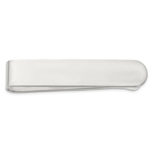 Sterling Silver Rhodium-plated Polished Money Clip (Style QQ663)