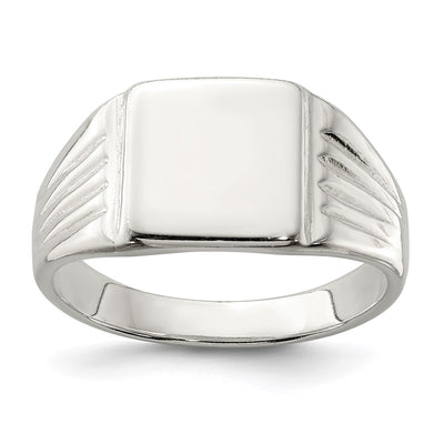 Sterling Silver Open Back Signet Ring