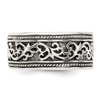 Sterling Silver Antiqued Band