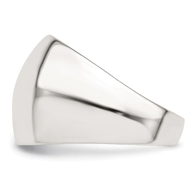 Sterling Silver Polished Cigar-band Ring