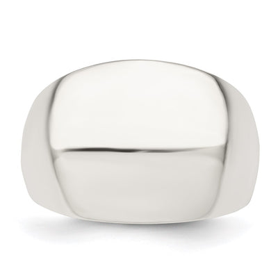 Sterling Silver Polished Cigar-band Ring