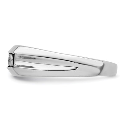 Sterling Silver Rhodium Plated Diamond Men's Ring