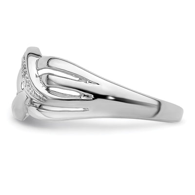 Sterling Silver Rhodium Plated Diamond Ring