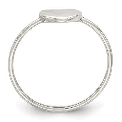 Sterling Silver Polished Heart Ring