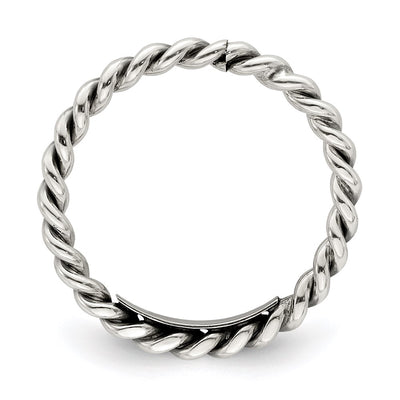 Sterling Silver Antiqued Twisted Women's Ring