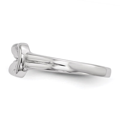 Sterling Silver Rhodium-plated Knot Ring