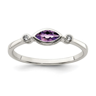 Sterling Silver Rings Style QR7065FEB - Classique Jewelry Inc.