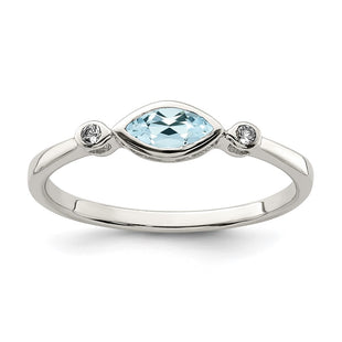 Sterling Silver Rings Style QR7065MAR - Classique Jewelry Inc.