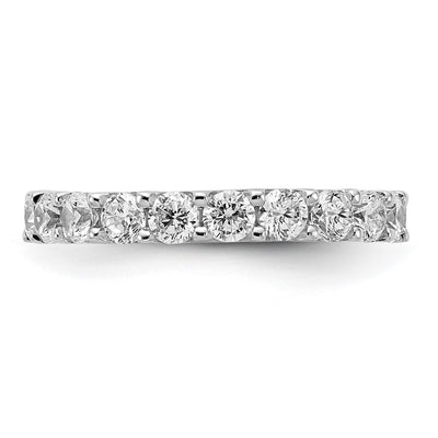 Sterling Shimmer Sterling Silver Rhodium-plated CZ 21 Stone Eternity Band