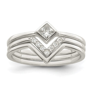Sterling Silver Rings Style QR7289 - Classique Jewelry Inc.