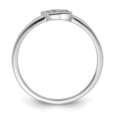 Sterling Silver Rhodium-plated Multi-color Enameled Dog Children's Ring