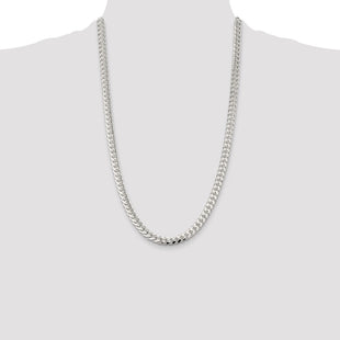 Sterling Silver Domed w/ Side D/C Curb Chain (Style QRC200-26)