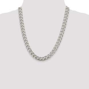 Sterling Silver Domed w/ Side D/C Curb Chain (Style QRC300-22)