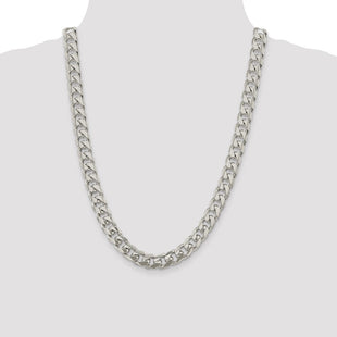 Sterling Silver Domed w/ Side D/C Curb Chain (Style QRC300-24)
