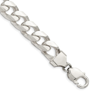 Sterling Silver Domed w/ Side D/C Curb Chain (Style QRC350-8)