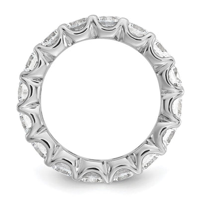 Sterling Shimmer Sterling Silver Rhodium-plated CZ 17 Stone Eternity Band