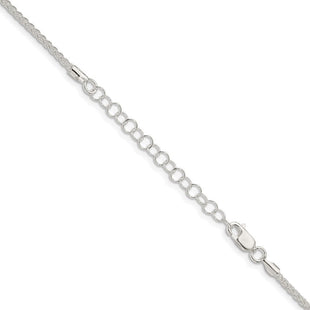 Sterling Silver Round Spiga Chain w/2in ext. (Style QSP050E-18)
