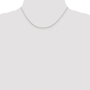 Sterling Silver Rhodium-plated Diamond-cut Round Spiga Chain (Style QSR025R-16)