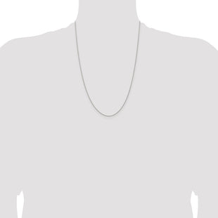 Sterling Silver Diamond-cut Round Spiga Chain (Style QSR030-24)