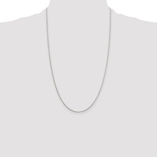 Sterling Silver Rhodium-plated Diamond-cut Round Spiga Chain (Style QSR035R-26)