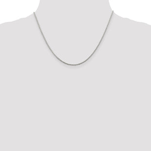 Sterling Silver Diamond-cut Round Spiga Chain (Style QSR040-18)