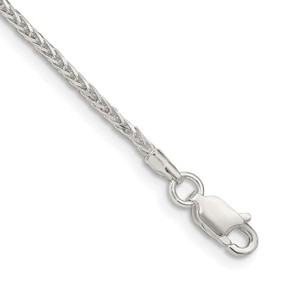 Sterling Silver Diamond-cut Round Spiga Bracelet, 7 x 1.45mm