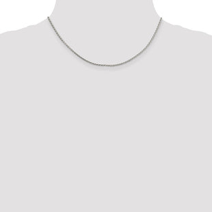 Sterling Silver Diamond-cut Round Spiga Chain (Style QSR050-16)
