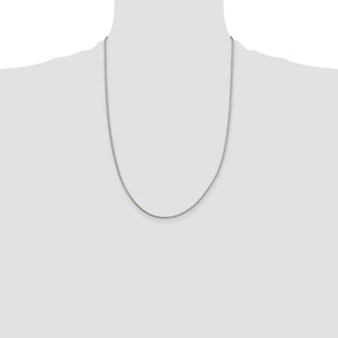 Sterling Silver Diamond-cut Round Spiga Chain (Style QSR050-22)