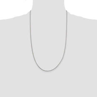 Sterling Silver Diamond-cut Round Spiga Chain (Style QSR050-26)