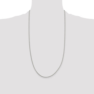 Sterling Silver Diamond-cut Round Spiga Chain (Style QSR050-28)
