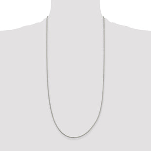 Sterling Silver Diamond-cut Round Spiga Chain (Style QSR050-30)