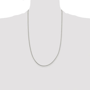 Sterling Silver Rhodium-plated Diamond-cut Round Spiga Chain (Style QSR050R-26)