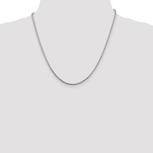 Sterling Silver Diamond-cut Round Spiga Chain (Style QSR060-20)
